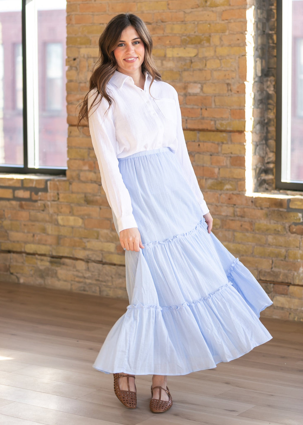 Bailey Cotton Gauze Button Down Top